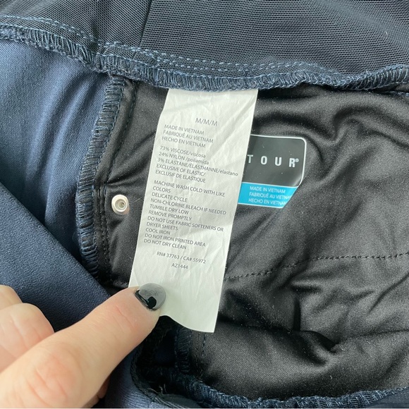 PGA TOUR Women's Pull-on Golf Pant with Tummy Control Medium Navy - Picture 10 of 10